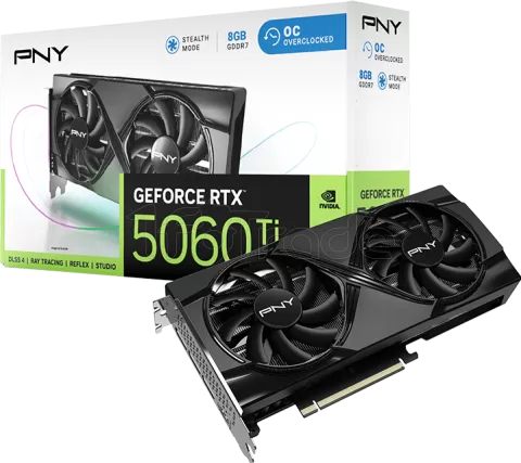 Photo de Carte Graphique PNY GeForce RTX 5060 Ti Dual Fan OC 8Go