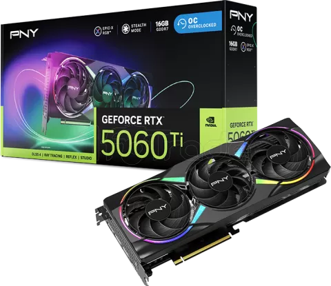 Photo de Carte Graphique PNY GeForce RTX 5060 Ti Epic-X Triple Fan OC 16Go