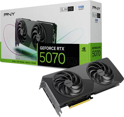 Photo de Carte Graphique PNY GeForce RTX 5070 Slim Dual Fan OC