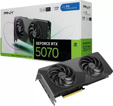 Photo de Carte Graphique PNY GeForce RTX 5070 Slim Dual Fan OC