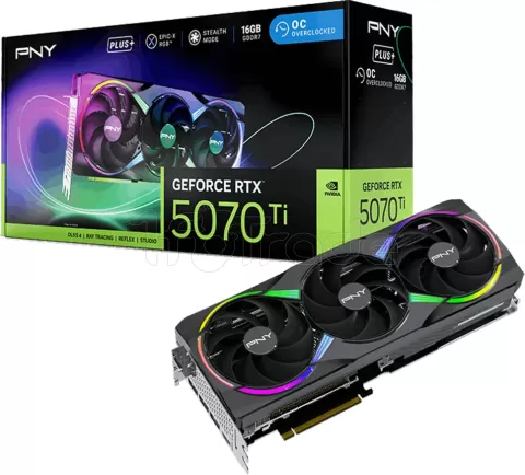 Photo de Carte Graphique PNY GeForce RTX 5070 Ti Epic-X Triple Fan OC Plus