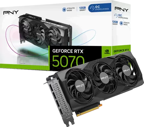 Photo de Carte Graphique PNY GeForce RTX 5070 Triple Fan OC
