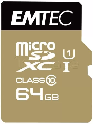 Photo de Carte mémoire Micro SD Emtec EliteGold - 64Go avec adaptateur