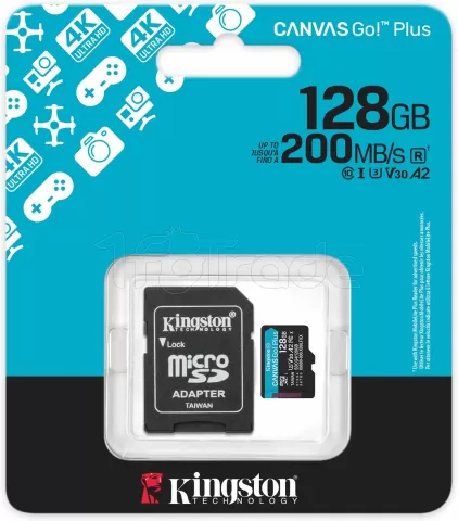 Photo de Carte mémoire Micro SD Kingston Canvas Go! Plus - 128Go