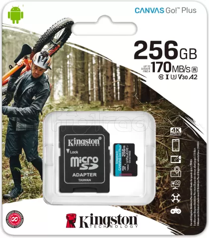 Photo de Carte mémoire Micro SD Kingston Canvas Go! Plus - 256Go