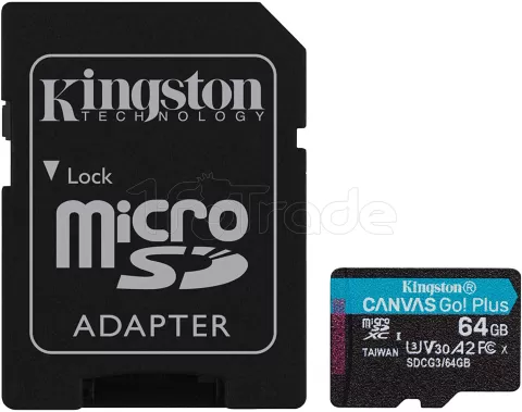 Photo de Carte mémoire Micro SD Kingston Canvas Go! Plus - 64Go