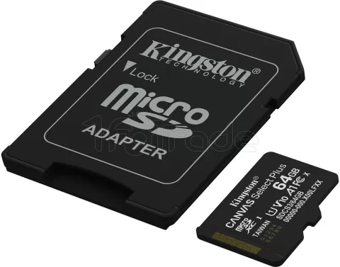 Photo de Carte mémoire Micro SD Kingston Canvas Select Plus Gen3 - 64Go