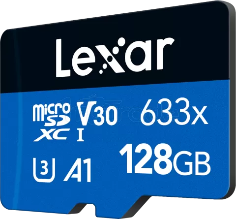 Photo de Carte mémoire Micro SD Lexar 633x - 128Go avec adaptateur