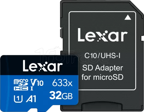 Photo de Carte mémoire Micro SD Lexar 633x - 32Go avec adaptateur
