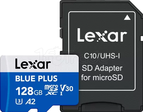 Photo de Carte mémoire Micro SD Lexar Blue Plus - 128Go