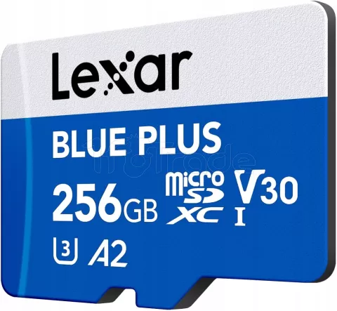 Photo de Carte mémoire Micro SD Lexar Blue PLus - 256Go