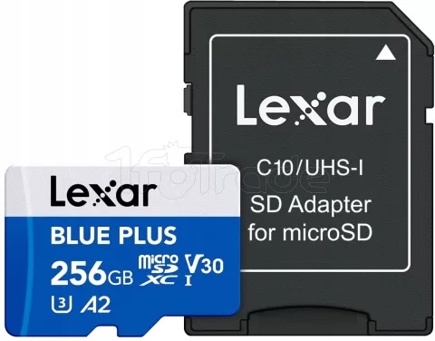 Photo de Carte mémoire Micro SD Lexar Blue PLus - 256Go