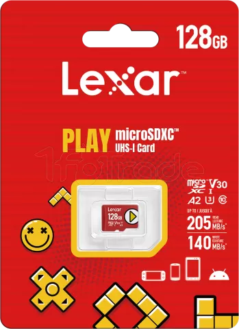 Photo de Carte mémoire Micro SD Lexar Play - 128Go