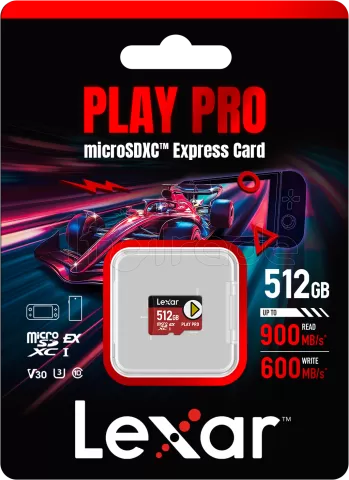 Photo de Carte mémoire Micro SD Lexar Play Pro - 512Go