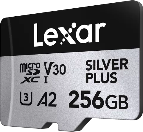 Photo de Carte mémoire Micro SD Lexar Silver Plus - 256Go