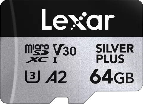 Photo de Carte mémoire Micro SD Lexar Silver Plus - 64Go