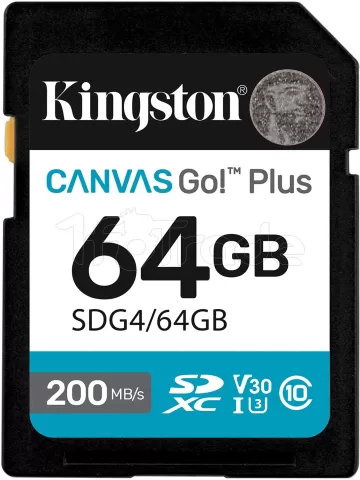 Photo de Carte mémoire SD Kingston Canvas Go! Plus Gen4 - 64Go
