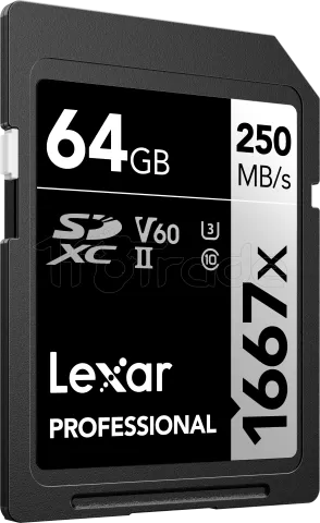 Photo de Carte mémoire SD Lexar 1667x - 64Go