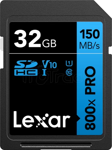 Photo de Carte mémoire SD Lexar 800x Pro - 32Go