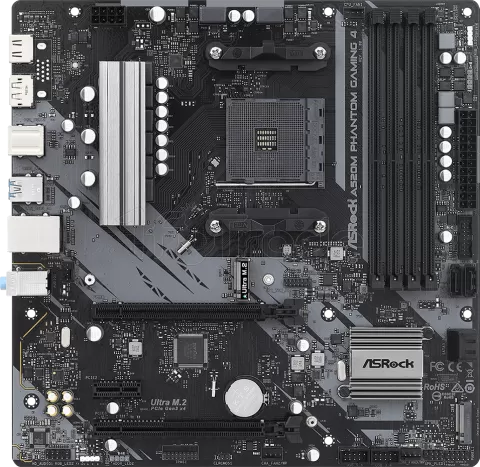 Photo de Carte Mère ASRock A520M Phantom Gaming 4 (AM4) Micro-ATX