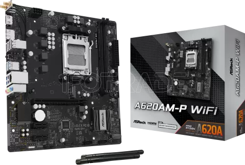 Photo de Carte Mère ASRock A620AM-P WiFi (AM5) Micro ATX