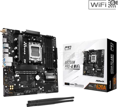 Photo de Carte mère ASRock A620AM Pro-A WiFi (AM5) Micro ATX