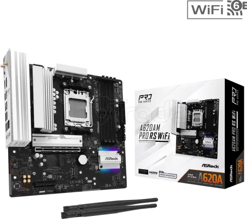 Photo de Carte mère ASRock A620AM Pro Race Sport WiFi (AM5) Micro ATX