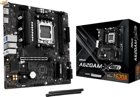 Photo de Carte Mère ASRock A620AM-X WiFi (AM5) Micro ATX