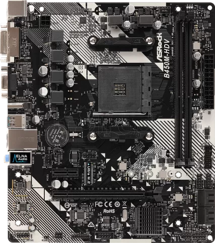 Photo de Carte Mère ASRock B450M-HDV R4.0 (AM4) Micro ATX