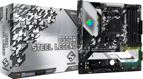 Photo de Carte Mère ASRock B550M Steel Legend (AM4) Micro ATX