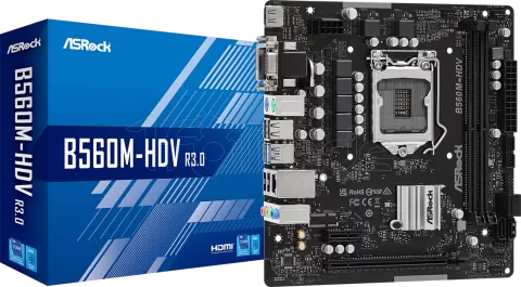 Photo de Carte Mère ASRock B560M-HDV (Intel LGA 1200) Micro ATX