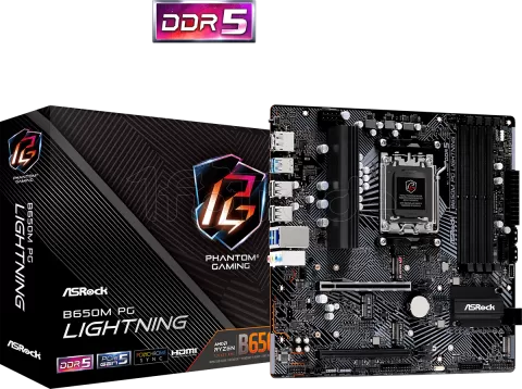 Photo de Carte Mère ASRock B650M Phantom Gaming Lightning (AM5) Micro ATX