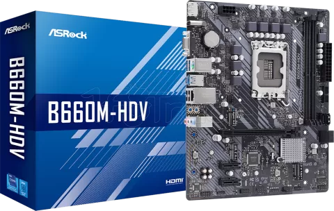 Photo de Carte Mère ASRock B660M-HDV (Intel LGA 1700) Micro ATX