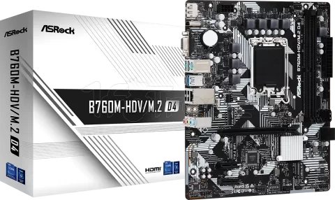 Photo de Carte Mère ASRock B760M-HDV/M.2 DDR4 (Intel LGA 1700) Micro ATX