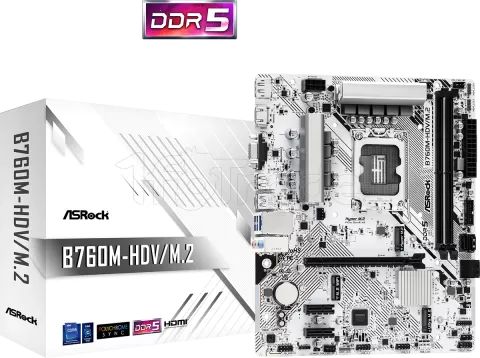 Photo de Carte Mère ASRock B760M-HDV/M.2 DDR5 (Intel LGA 1700) Micro ATX
