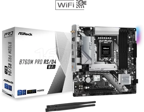 Photo de Carte Mère ASRock B760M Pro RS WiFi DDR4 (Intel LGA 1700) Micro ATX