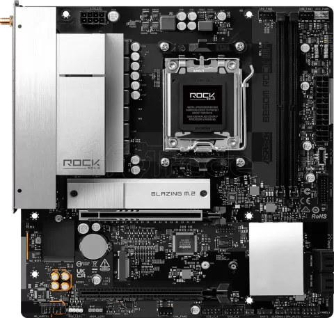 Photo de Carte Mère ASRock B850M Rock WiFi (AM5) Micro ATX