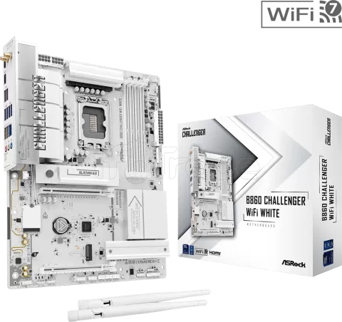 Photo de Carte Mère ASRock B860 Challenger WiFi (Intel LGA 1851) (Blanc)