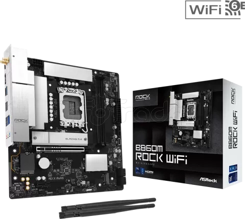 Photo de Carte Mère ASRock B860M Rock WiFi (Intel LGA 1851) Micro ATX