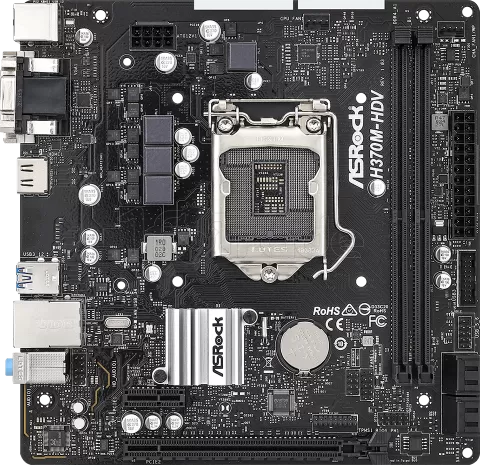 Photo de Carte Mère ASRock H370M-HDV (Intel LGA 1151 v2) Micro ATX