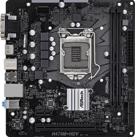 Photo de Carte Mère Asrock H470M-HDV (Intel LGA 1200) Micro ATX