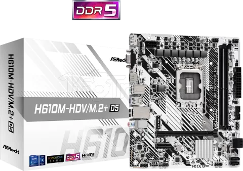 Photo de Carte Mère ASRock H610M-HDV/M.2+ DDR5 (Intel LGA 1700) Micro ATX