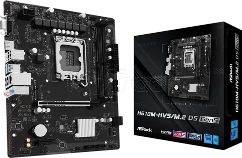 Photo de Carte Mère ASRock H610M-HVS/M.2 D5 Gen5 (Intel LGA 1700) Micro ATX