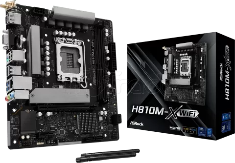 Photo de Carte Mère ASRock H810M-X WiFi (Intel LGA 1851) Micro ATX
