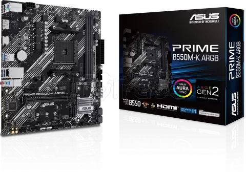 Photo de Carte Mère Asus Prime B550M-K aRGB (AM4) Micro ATX