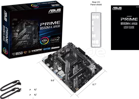 Photo de Carte Mère Asus Prime B550M-K aRGB (AM4) Micro ATX