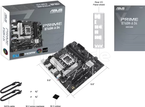 Photo de Carte Mère Asus Prime B760M-A DDR4 (Intel LGA 1700) Micro ATX