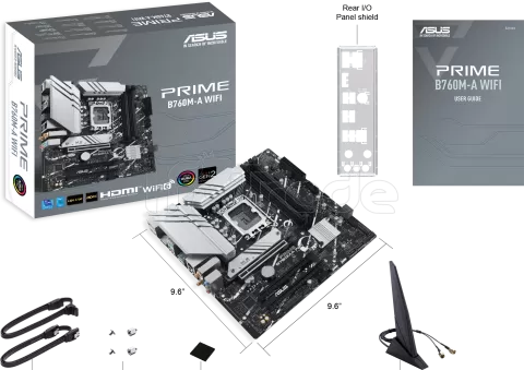 Photo de Carte Mère Asus Prime B760M-A WiFi DDR5 (Intel LGA 1700) Micro ATX