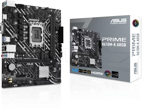 Photo de Carte Mère Asus Prime H610M-K aRGB DDR5 (Intel LGA 1700) Micro ATX