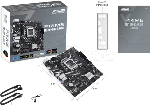 Photo de Carte Mère Asus Prime H610M-K aRGB DDR5 (Intel LGA 1700) Micro ATX